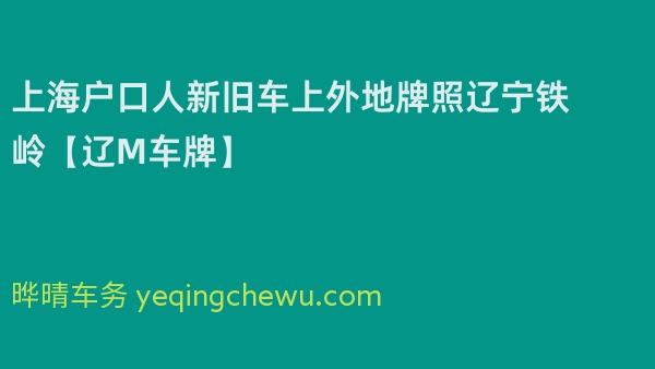 2024年上海户口人新旧车上外地牌照辽宁铁岭【辽M车牌】